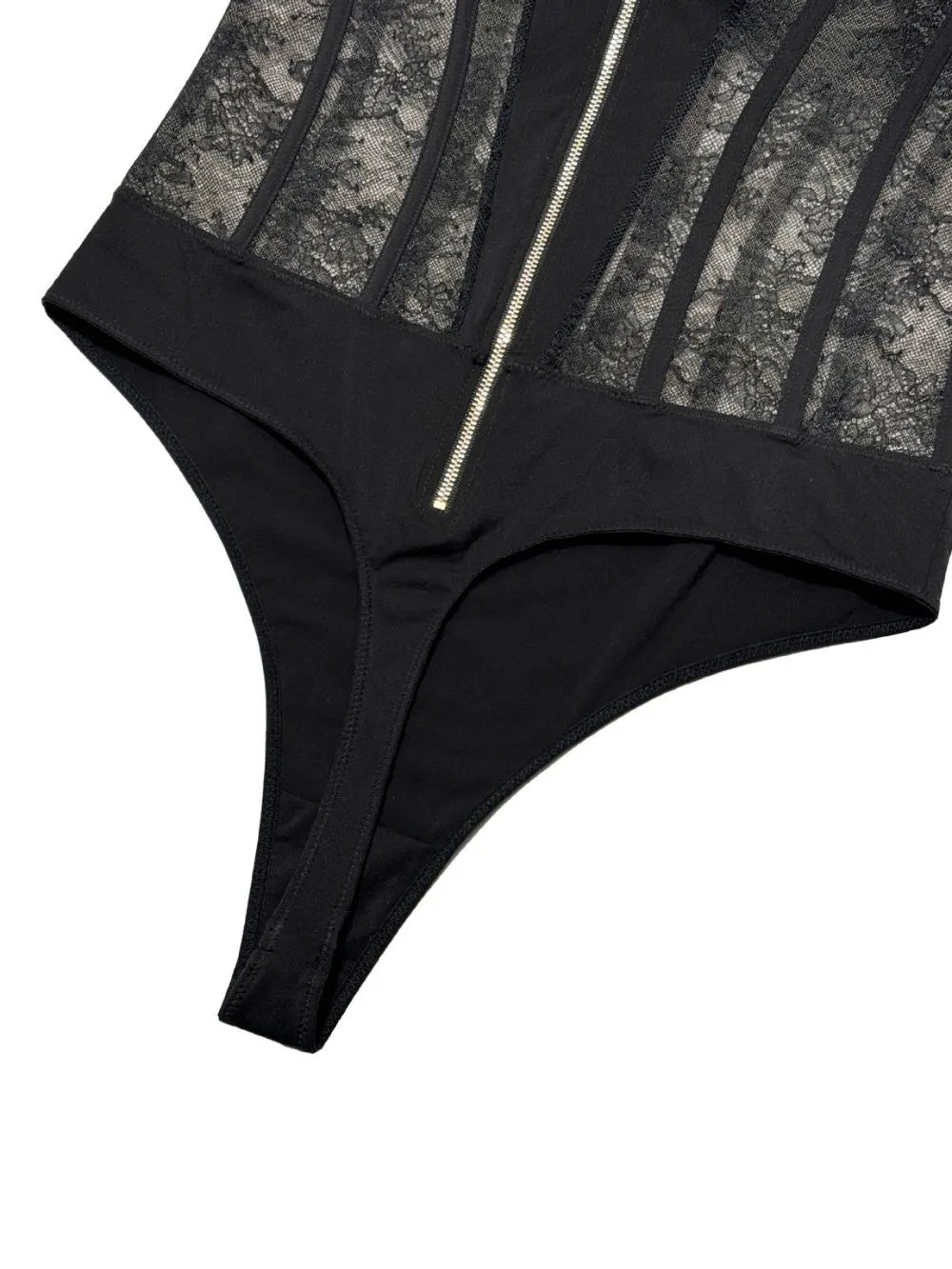 Meri Black Lace Bodysuit Flowering Girl