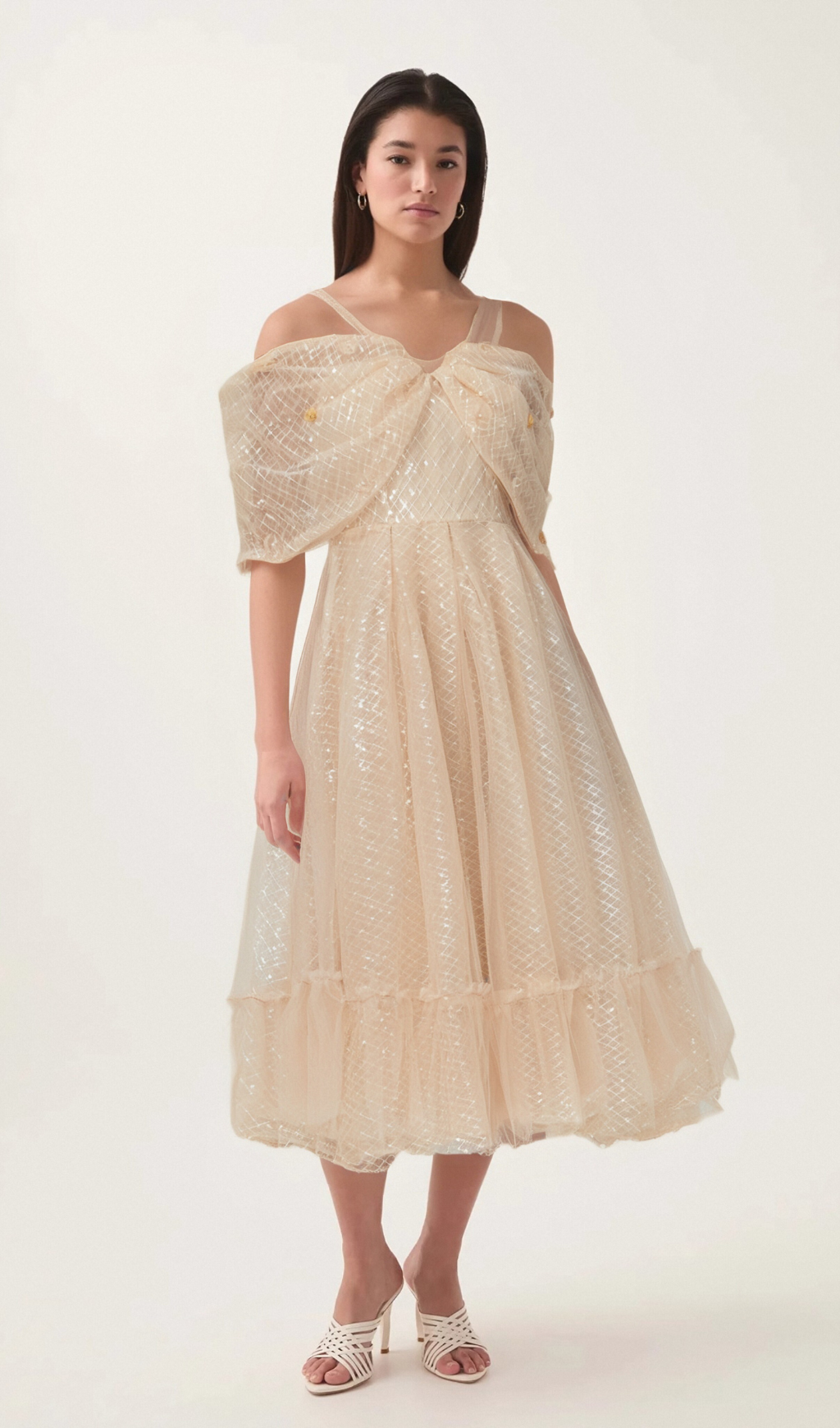 Danielle sequined tulle midi dress Flowering Girl