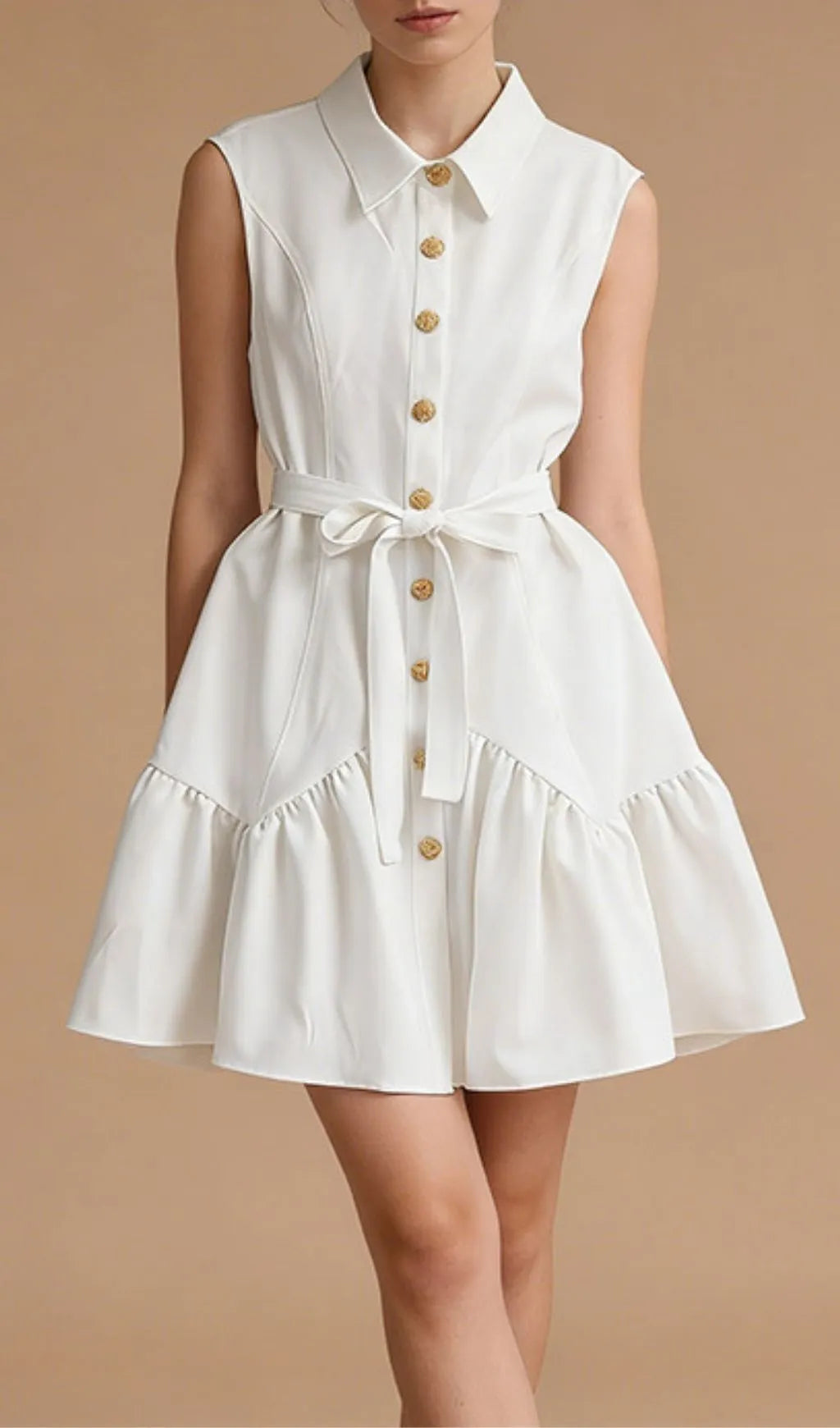 Leni Single-Breasted Mini Dress Flowering Girl