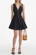 Elizabeth Indigo Denim Mini Dress Flowering Girl