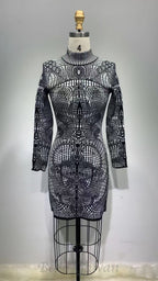 graphic-print fitted mini dress Flowering Girl
