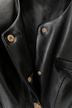 Kester Leather Buttoned Jacket Flowering Girl