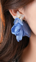 Drew Blue Flower Earrings Flowering Girl