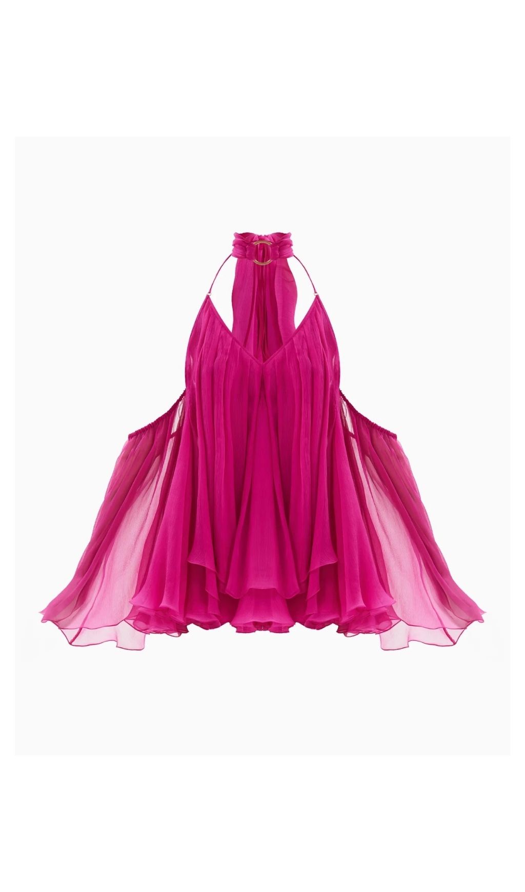 Karyn Pink Halter Mini Dress Flowering Girl