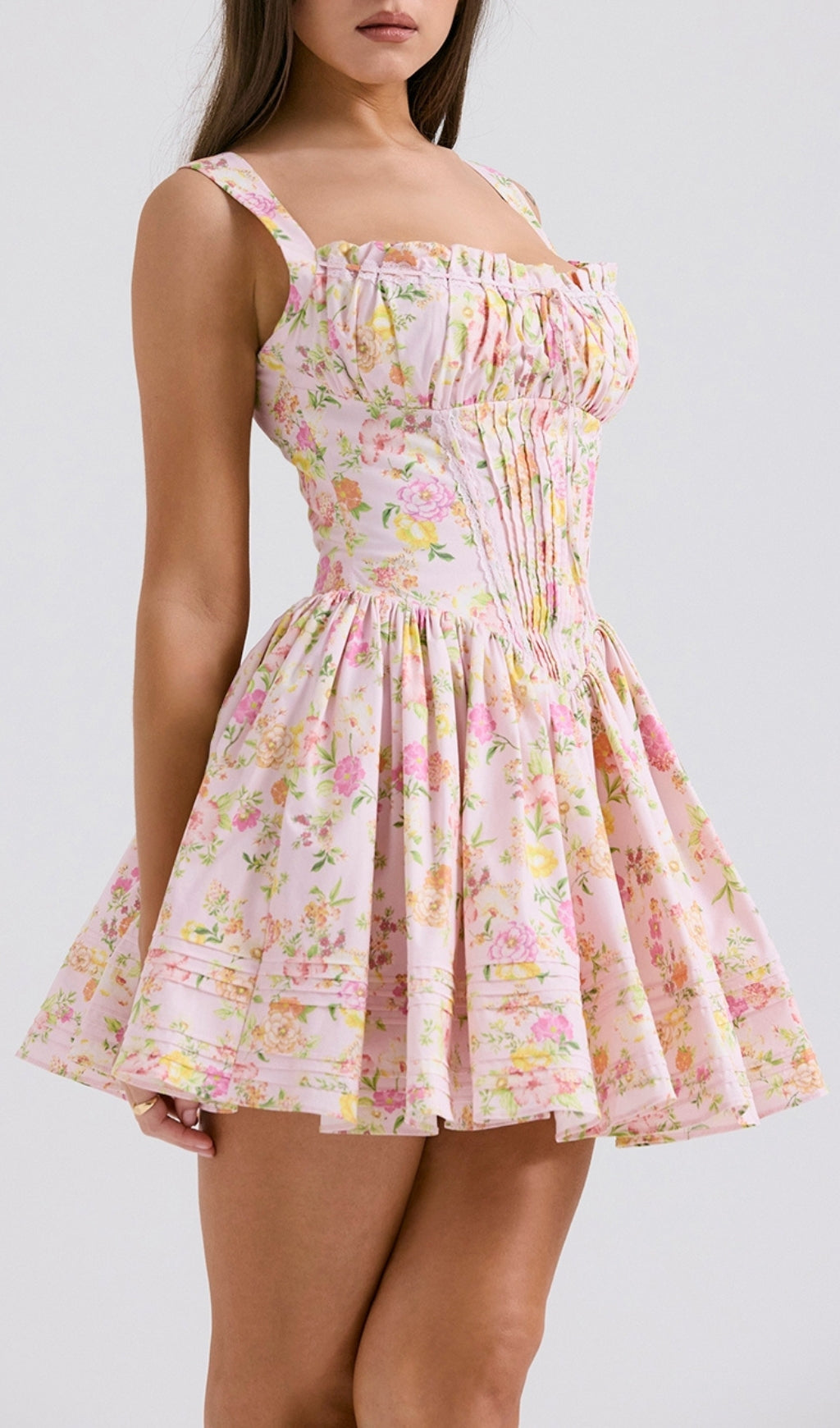 Attlee Floral Printed Mini Dress Flowering Girl