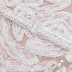 White Sequin Tulle And Lace Mini Dress Flowering Girl