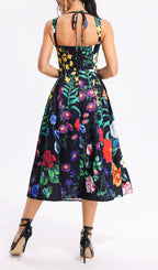 Flower Print Two Pieces Set Flowering Girl
