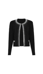Kinsey Black Diamante Knit Cardigan & Midi Dress Set Flowering Girl