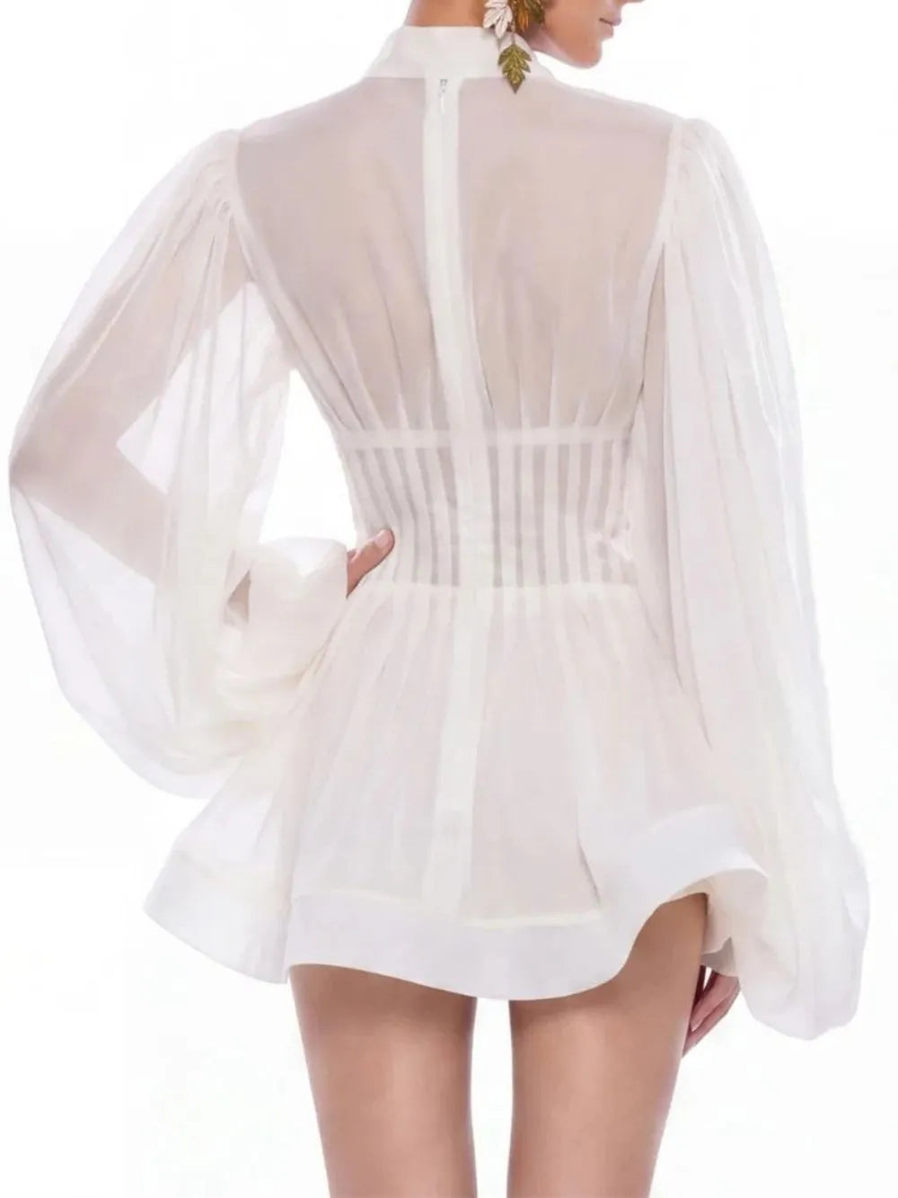 Kazra Balloon Sleeve Shirt Flowering Girl
