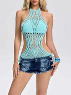 Galvane Cutout Knitted Bodysuit Flowering Girl
