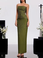 Haruko Strapless Rhinestone Bandage Dress Set Flowering Girl