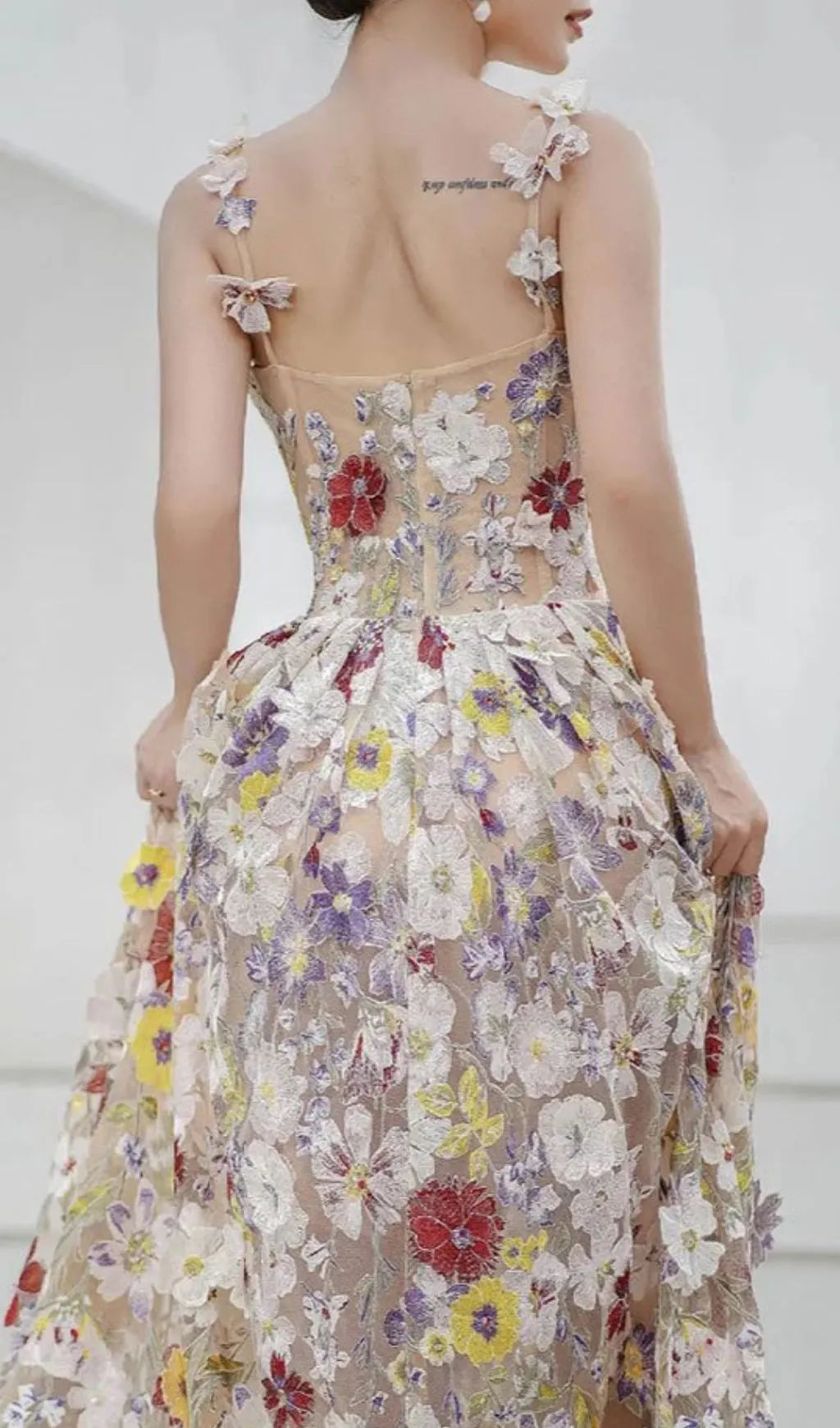 Jansje Strappy Flower Maxi Dress Flowering Girl