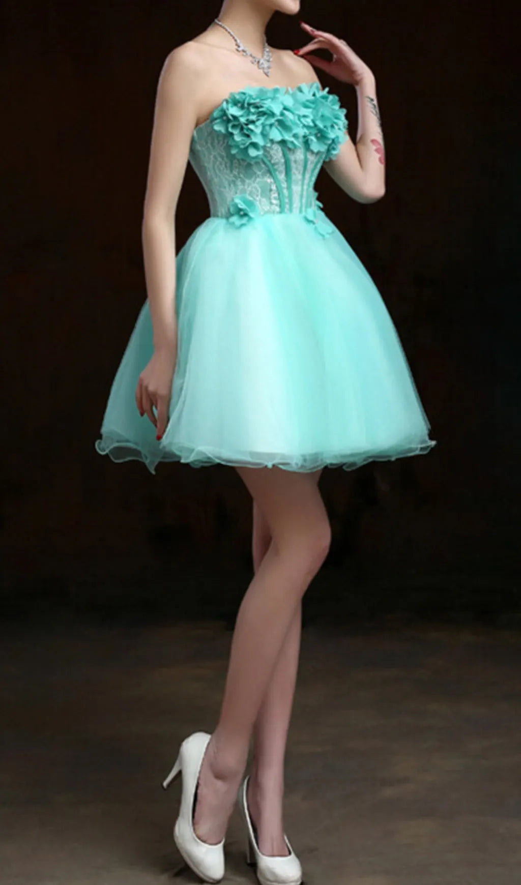 Aneira Corset Flower Mini Dress Flowering Girl
