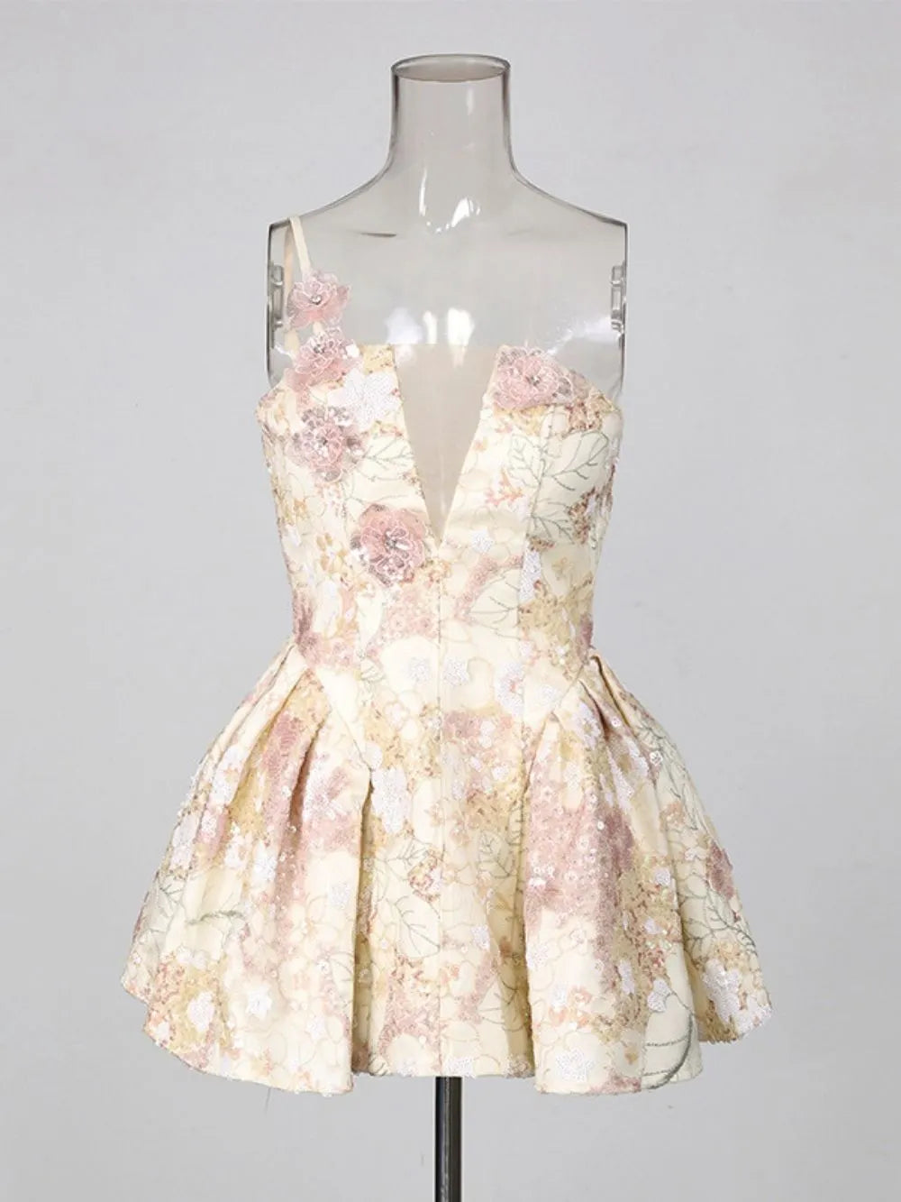 Maddox Flower Sequin Mini Dress Flowering Girl