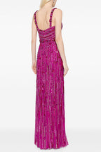 Nail Bead Sequin Mesh Dress Flowering Girl