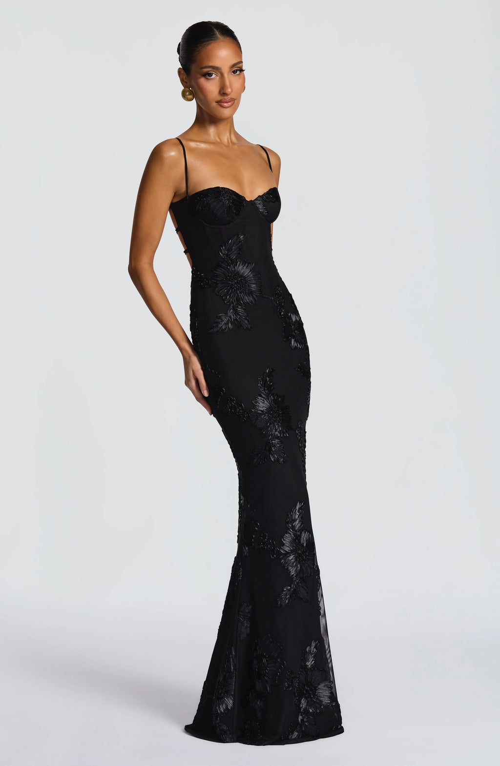 Nefertiti Maxi Dress - Black Flowering Girl