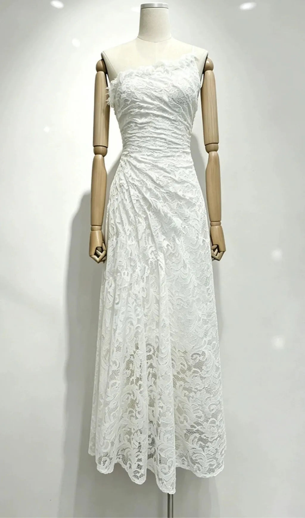 Kory White Lace Maxi Dress Flowering Girl