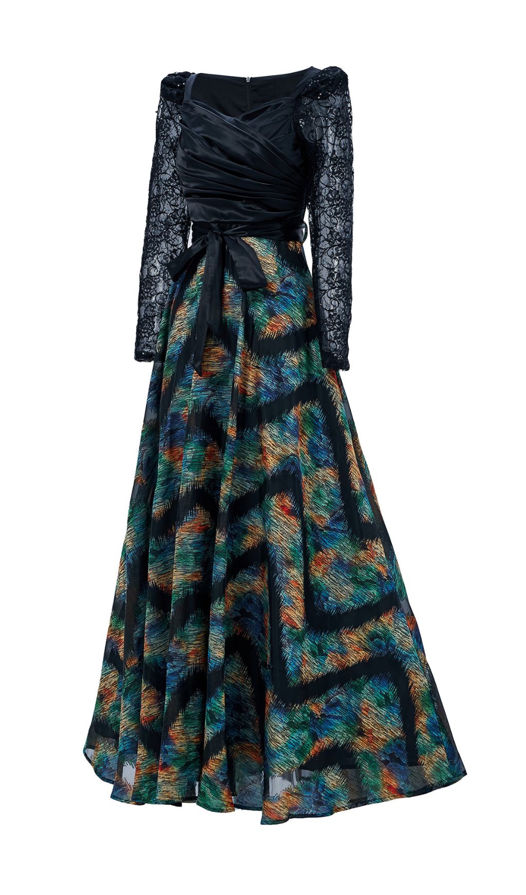 Ffan Green Ruched Long Sleeve Maxi Dress Flowering Girl