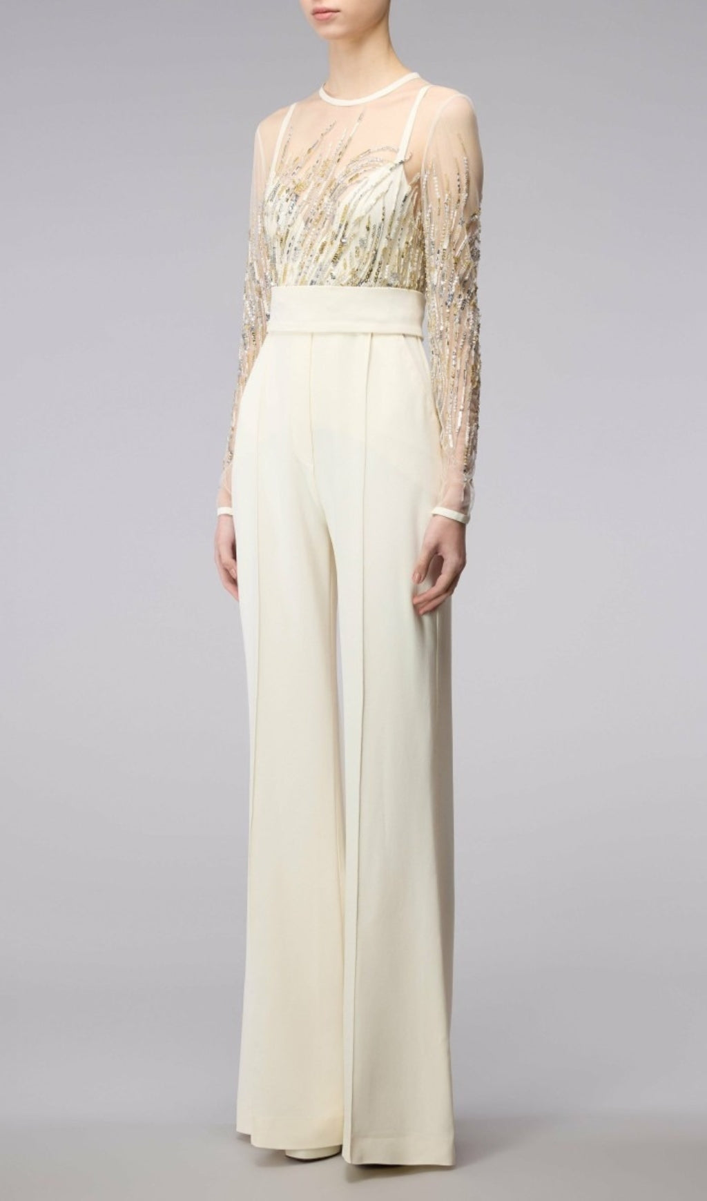 Adrina Bead Embroidered Jumpsuit Flowering Girl