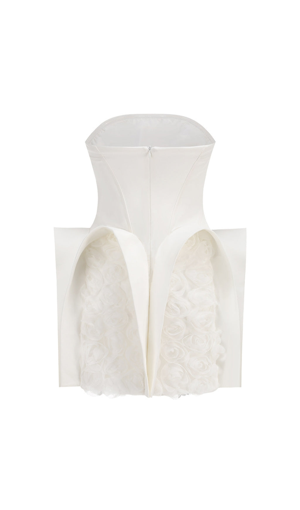 Dietrich White Strapless Flower Mini Dress Flowering Girl