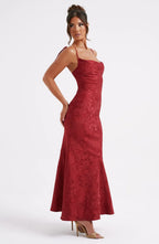 Whitney Maxi Dress - Red Flowering Girl