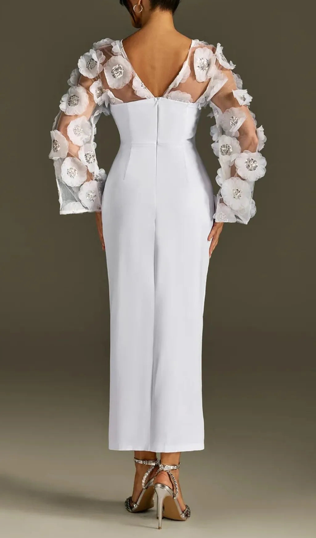 Rosaire Flower Sequin Maxi Dress Flowering Girl
