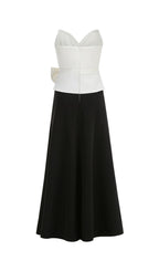 Kevine Strapless Bow Maxi Dress Flowering Girl