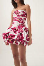 Violette Bubble Hem Mini Dress Flowering Girl