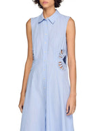 Striped Cotton Maxi Dress Flowering Girl