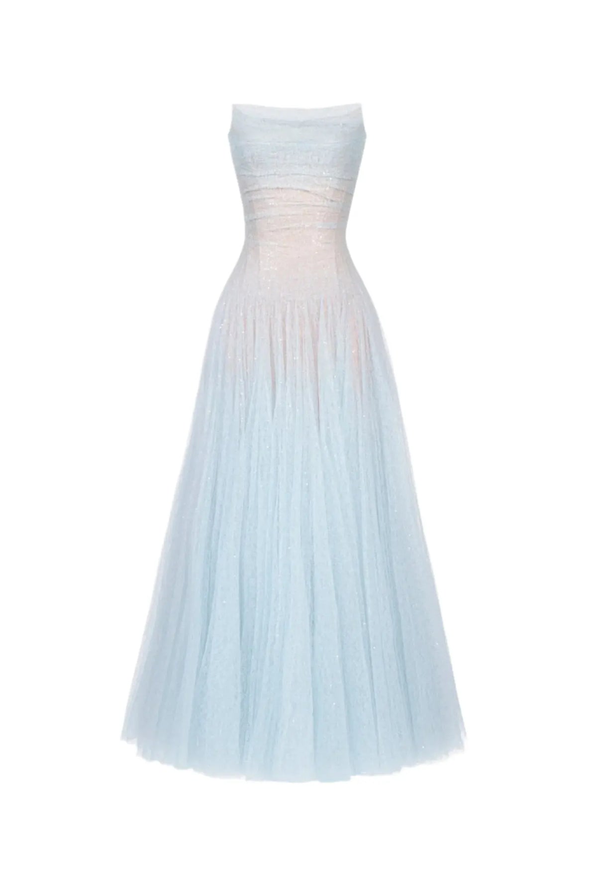 carol Draped Lace Maxi Dress in blue Flowering Girl