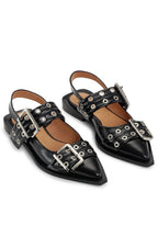 Anabella Buckle Ballerinas - Black Flowering Girl