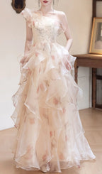Keelty One-Shoulder Ruffle Maxi Dress Flowering Girl
