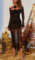 Flower Ruffle Mesh Dress Flowering Girl