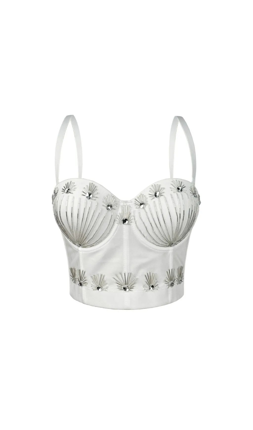 Karley Beaded Crop Top Flowering Girl