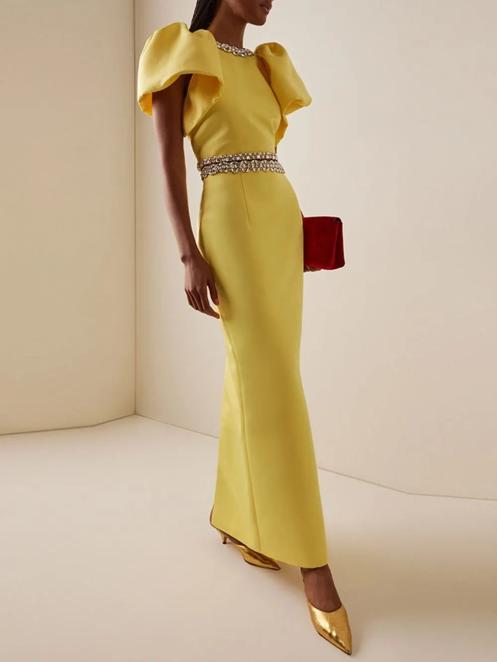 Markéta Yellow Diamante Two-Piece Set Flowering Girl