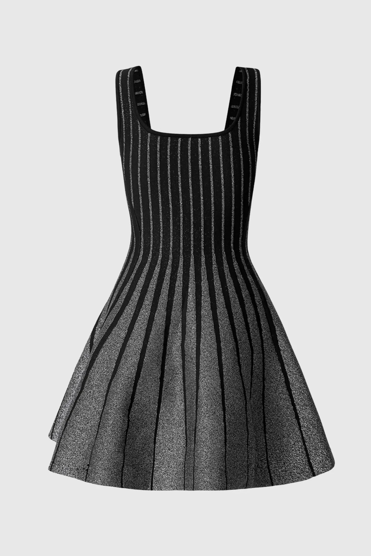 Bolboli Glitter Jacquard Knit Flared Mini Dress Flowering Girl