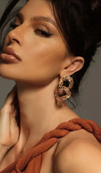 Tyora Circle Crystal Earrings Flowering Girl