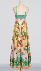 Deanna Strappy Printed Maxi Dress Flowering Girl