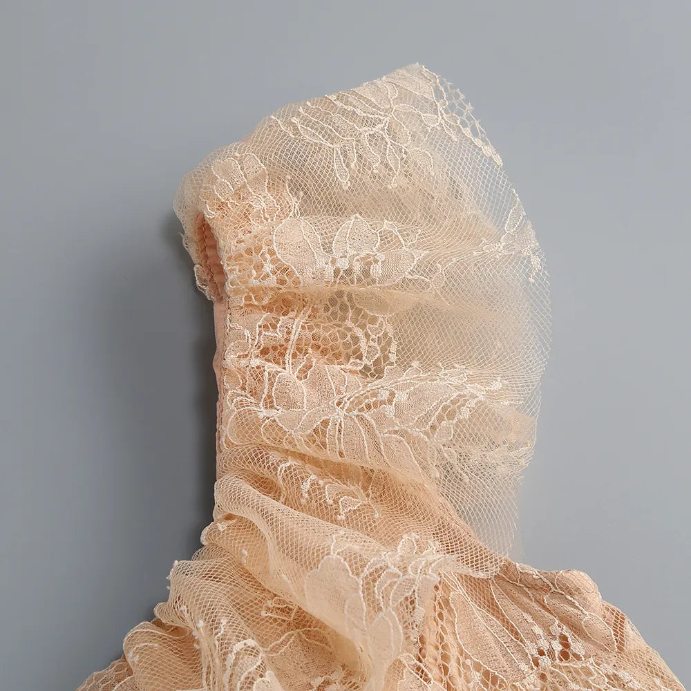 Ruffle Lace Maxi Dress Set Flowering Girl
