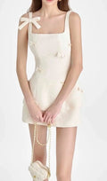 Cian White Bow Two-Piece Set Flowering Girl