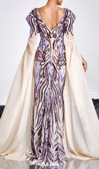Irish Sequin Slit Maxi Dress Flowering Girl