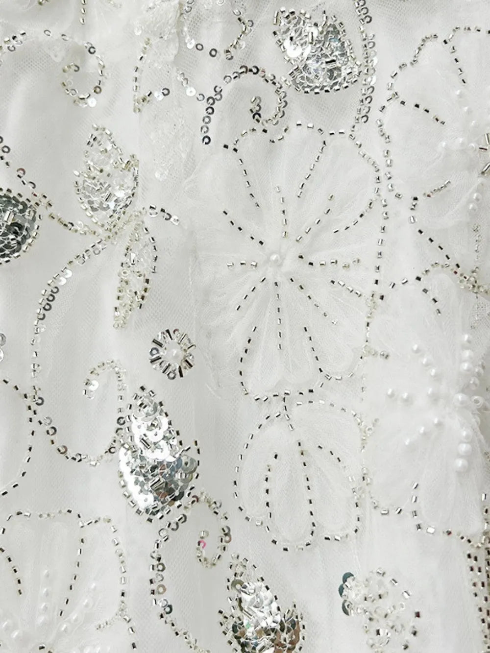 Maylise White Sequin Embellished Maxi Dress Flowering Girl