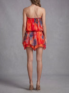 Muska Strapless Printed Mini Dress