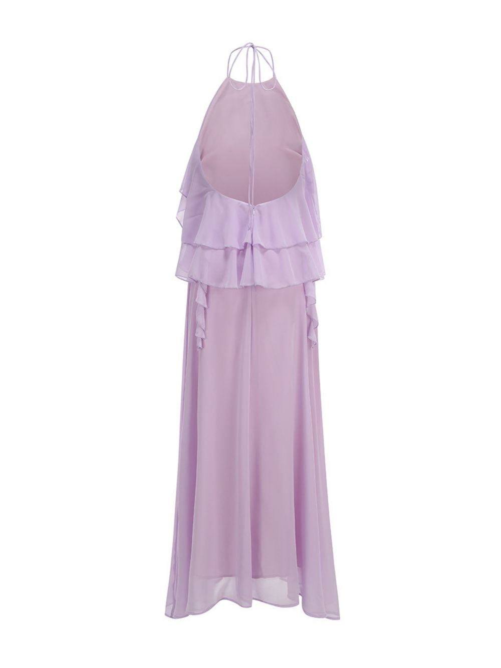 Myriam Purple Halter Flower Maxi Dress