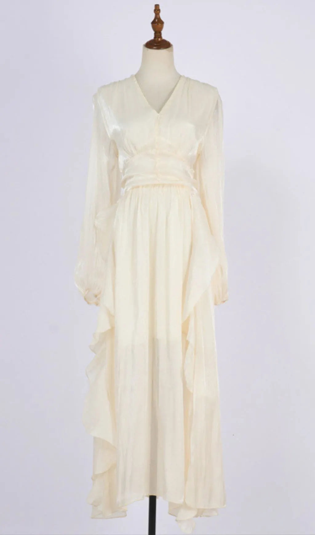 Ginger V-Neck Long Sleeve Maxi Dress Flowering Girl
