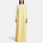 Blush Pink Long Sleeve Kaftan-Style Maxi Dress Flowering Girl