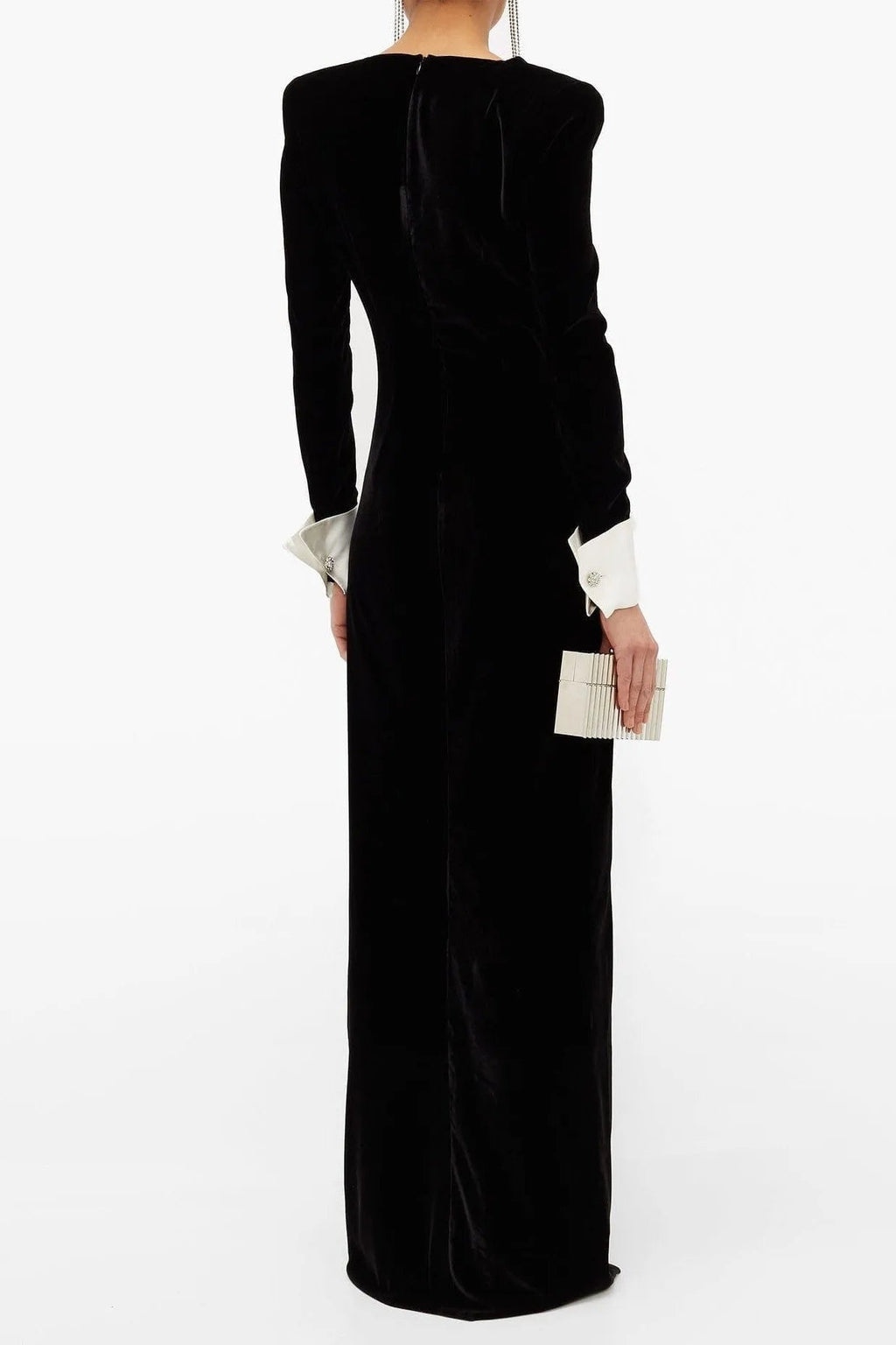 Dorothy Velvet V-Neck Slit Maxi Dress Flowering Girl