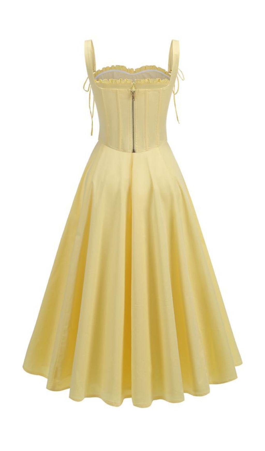 Avariella Yellow Corset Midi Dress Set Flowering Girl
