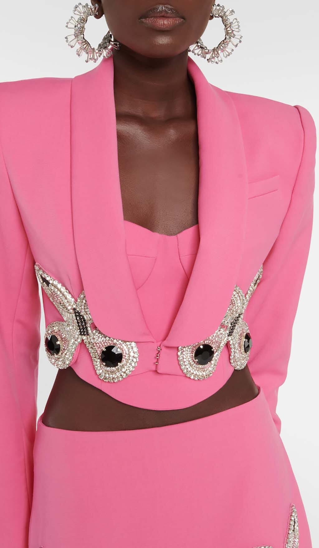 Bow Embellished Crysta Two Piece Set