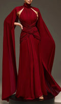 Evarix Cape Sleeve Maxi Dress Flowering Girl